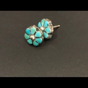 Sterling silver and turquoise studs